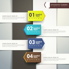 abstract 3d paper infographics