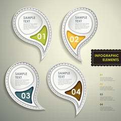 abstract 3d tag infographics