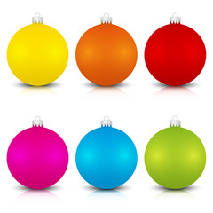 Colorful set of christmas balls