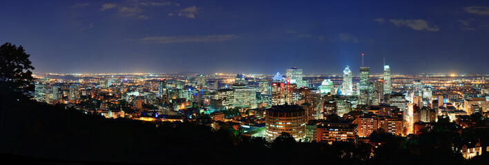 Montreal at dusk panorama