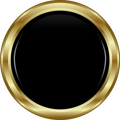 Black gold button.