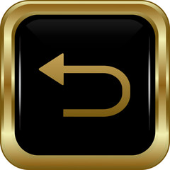 Black gold return button.