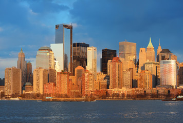 Fototapeta premium Panoramę centrum Manhattanu