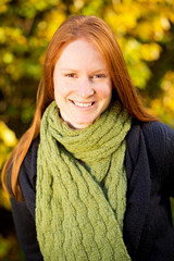 Outdoor Portrait of a Woman with a Scarf