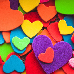Obraz premium Colorful hearts