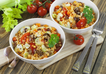 Lentils with vegetables