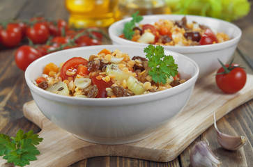 Lentils with vegetables