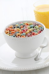 Delicious kids cereal fruit loops