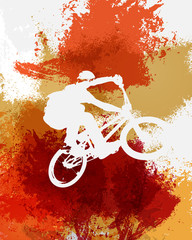 Fototapety  ilustracja rowerzysty BMX