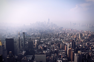 Fond de paysage urbain du centre-ville de New York City Manhattan