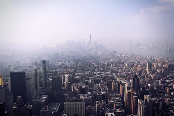 Papier Peint photo autocollant New York Fond de paysage urbain du centre-ville de New York City Manhattan