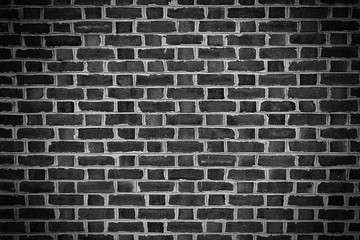 Fototapeta na wymiar Retro black brick wall background - Vintage background
