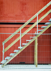 a ladder at a construction site