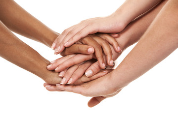 group of hands