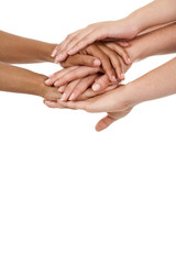 group of hands