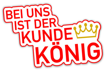 Sticker König Kunde  #131115-svg03
