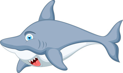 Obraz na płótnie Canvas shark cartoon character