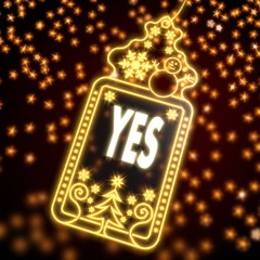 noble christmas label with yes sticker