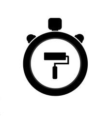 Rouleau à peinture dans un chronomètre