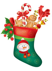 Christmas stocking with sweets