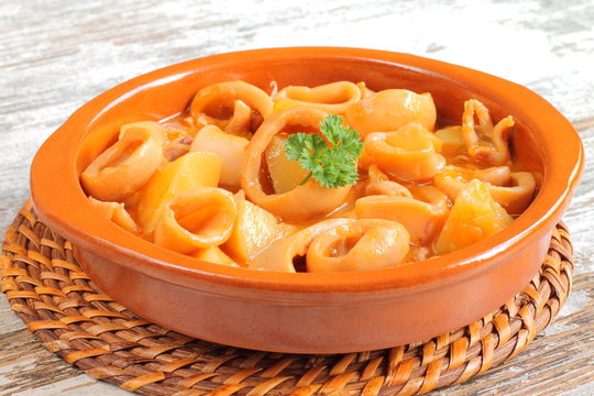 Chipirones con patatas