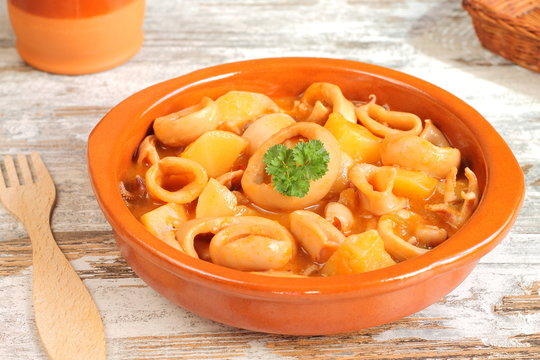 Chipirones con patatas