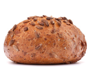 Hamburger bun or roll with sesame seeds  cutout