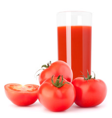 Tomato vegetable juice in glass