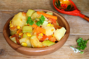 Vegetable Stew with sweet corn