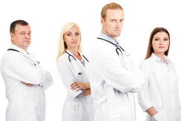 Fototapeta premium Medical workers isolated on white