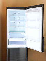 Fototapeta premium Two door gray refrigerator