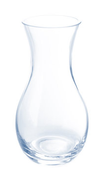 Glass vase, isolated on white