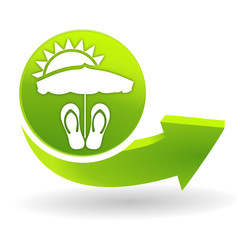 été sur symbole vert