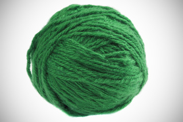 Ball of sea  green yarn
