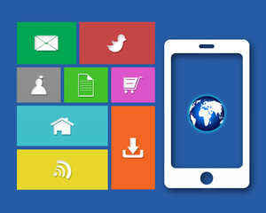 mobile applications graphic user interface flat