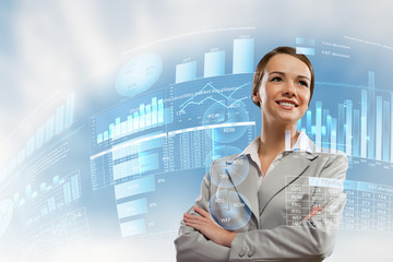 Businesswoman smiling