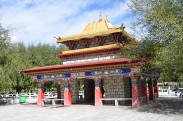 Тибет, Лхаса, беседка в летней резиденции Далай Лам