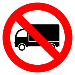 No lorry parking sign