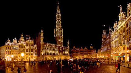 Bruxelles, "Grand place" de nuit