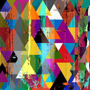 abstract background,  triangle, paint strokes, vector