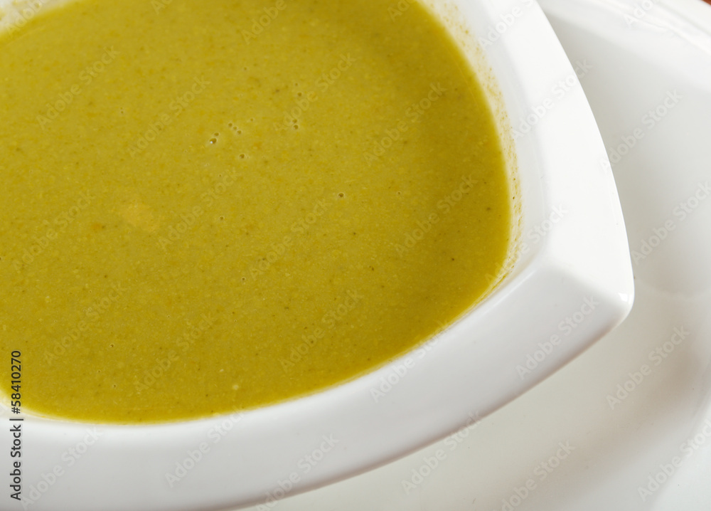 Sticker broccoli cream soup