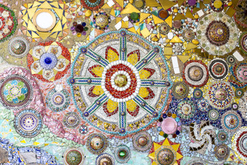 Colorful crystal background art Phasornkaew Temple Khao Kho, Phe