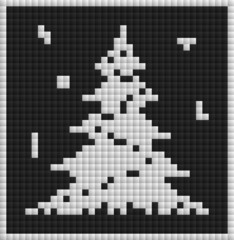 white christmas card with tree