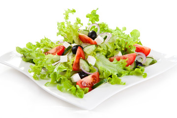 Vegetable salad with cheese
