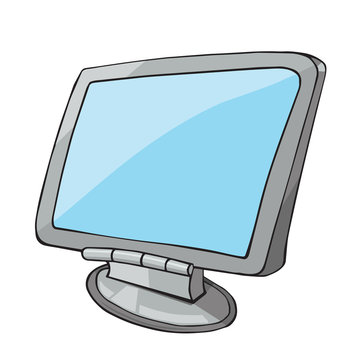computer Monitor. cartoon Style.
