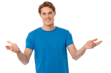 Fototapeta premium Casual shot of cool young smiling guy