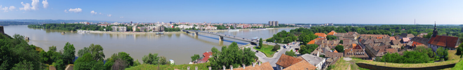 Panoramic cityscape of Novi Sad, Serbia
