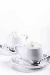 Coffee and whipped cream