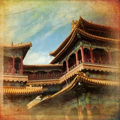 Deurstickers Beijing, Lama Temple - Yonghe Gong Dajie  © lapas77