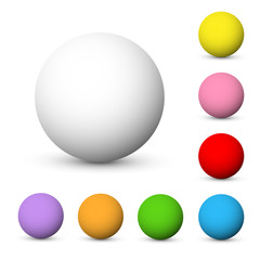 SPHERES (multicoloured template 3d web internet buttons)